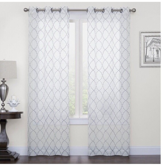 Sonoma Other - Sonoma Decorative Window Curtain Panels 2 Pack Leaf Embroidery